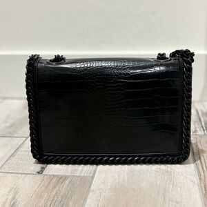 ALDO Trabeth Embossed Chain Purse Black